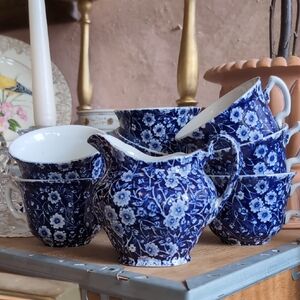 Blue Floral Ceramic Tea Set